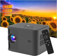 WiFi Projector Laptop Outdoor Projector PC Native 1080P 300ANSI 30’’-150’’ Picture Mini Portable Projector ElectricFocus Compatible with Android,iOS, TV Stick,iPhone ,PS5,PC,Laptop,Tablet -H89