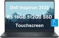 Dell Inspiron 15 15.6″ Laptop (FHD Touchscreen, AMD Ryzen 5 7530U, 16GB RAM, 512GB PCIe SSD, (6-Core Beat i7-1165G7)) Numeric Keypad, Webcam, 2023 Inspiron 3000 3535, Win 11 Home, Carbon Black