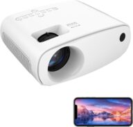 Mini Projector with Wifi and Bluetooth Portable Outdoor Movie Projector 1080P Full HD Projector Compatible with HDMI/ Phone/ Tablet/ Laptop/ TV Stick/ PS4