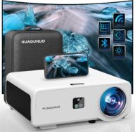 [1500ANSI & Auto Focus/Keystone & DoIby Audio]Smart 4K Projector with 5G WIFI & Bluetooth.Home Outdoor Movie Projector HDR10+,500″Display,50%Zoom,PPT,ARC.Projector 4K+Compatible w/TV Stick,iOS,Android