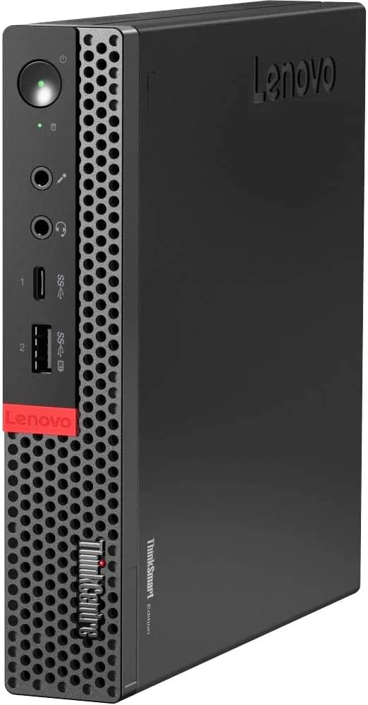 Lenovo ThinkCentre M720Q Tiny Desktop, Intel i7 8700T 2.4Ghz, 32GB DDR4, 1TB NVMe M.2 SSD, WiFi, Windows 11 Pro (Renewed), black