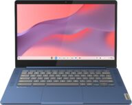 Lenovo IdeaPad Slim 3 Chromebook – 2024 – Lightweight Laptop – Waves MaxxAudio® Speakers – 14″ HD Display – HD 720p Camera – 4GB Memory – 64GB Storage – MediaTek Kompanio 520 – Abyss Blue