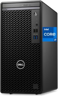 Dell 7010 Optiplex Tower – Intel i7-12700K, 64GB RAM, 2TB NVMe SSD, DisplayPort, HDMI, USB C, DVDRW, Wi-Fi, Bluetooth, Windows 11 Pro, Black Desktop