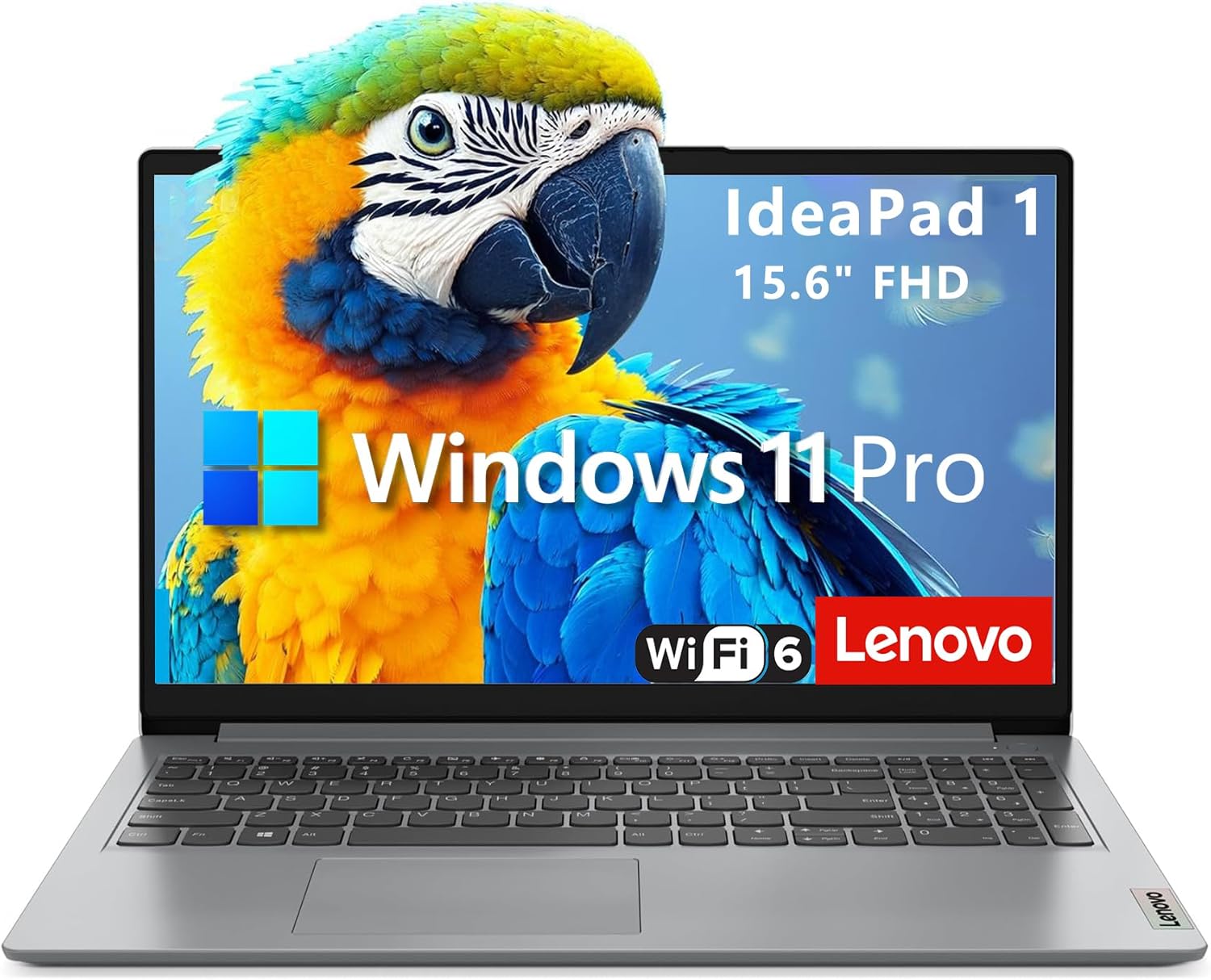 Lenovo IdeaPad 1 Laptop Computer for Business and Student, 15.6″ FHD Display, Intel Dual Core Processor, 32GB DDR4 RAM, 1TB PCIe SSD, WiFi 6, Bluetooth 5.2, Type-C, Grey, Windows 11 Pro, AZ-XUT