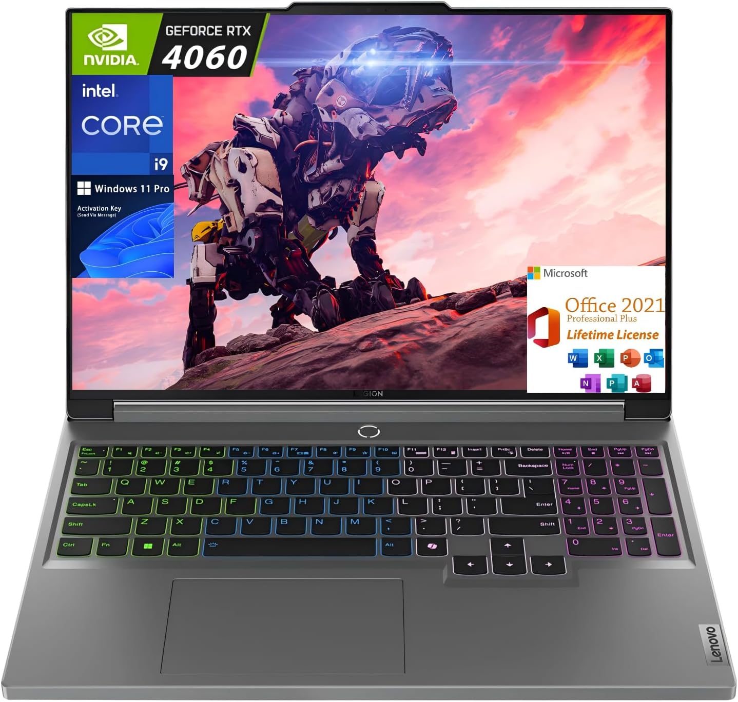 Lenovo Legion 5i 16″ WQXGA 165Hz Gaming Laptop, Intel i9-14900HX Up to 5.8GHz, 64GB DDR5, 4TB SSD, GeForce RTX 4060, RGB Backlit KB, WiFi 6E, FHD Webcam, Microsoft Office Lifetime License + Win11 Pro