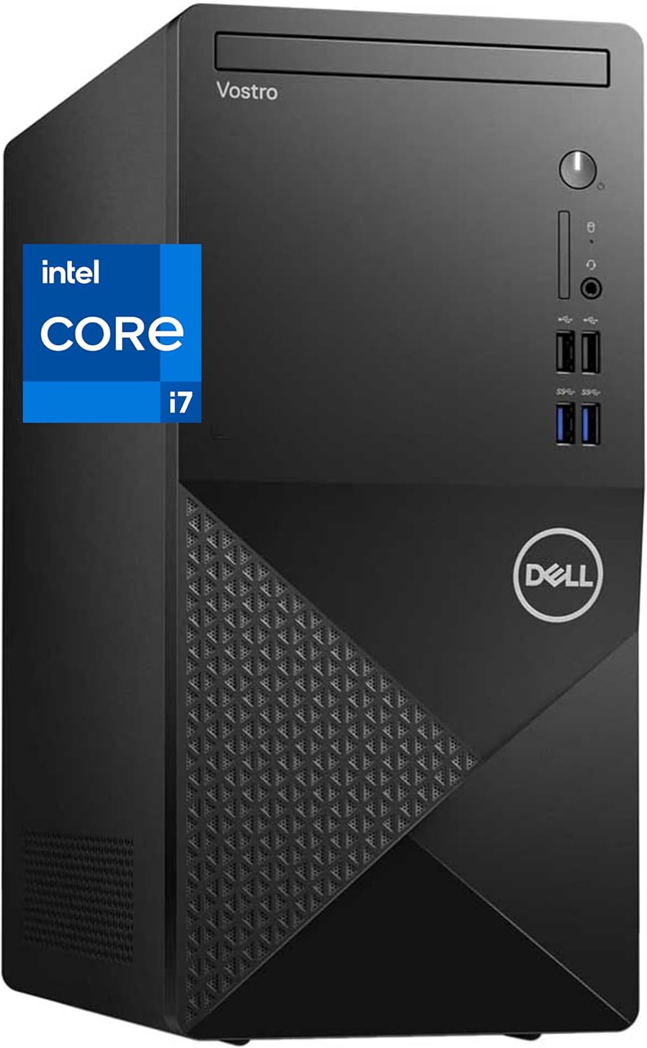 Dell Vostro 3910 Tower Desktop Computer, Intel Core i7-12700K, 64GB RAM, 2TB NVMe SSD, Intel UHD 770 Graphics, Wi-Fi, Bluetooth, Windows 11 Pro, Black