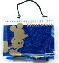 Disney Mickey Mouse Gold Blue Autograph Book with Retractable Pen