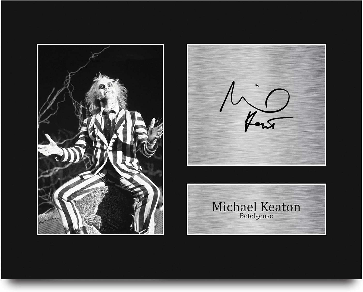 HWC Trading Michael Keaton Beetlejuice Gifts Printed Signed Autograph Picture for Movie Memorabilia Fans – US Letter Size